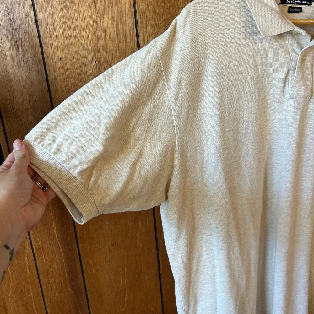 Polo Ralph Lauren Men's XXL Beige‎ Heather Short Sleeve Classic Fit Polo Shirt
